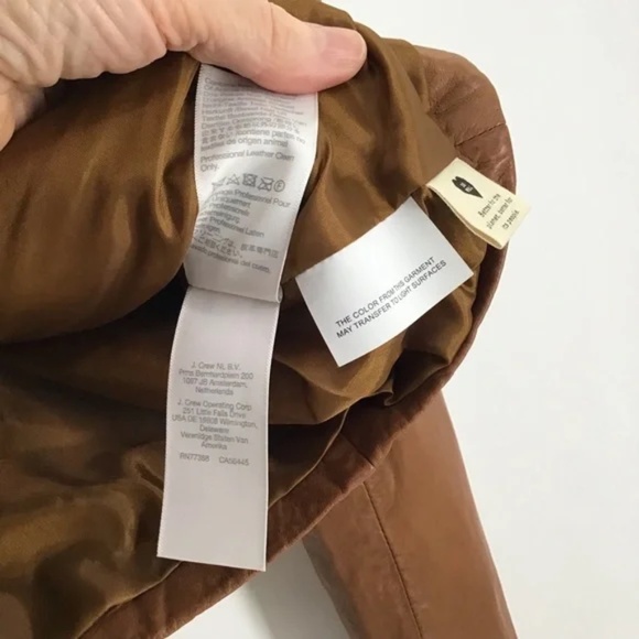 Madewell NWT Washed Leather Moto Jacket Genuine Leather Burnt Sienna Size M - Picture 10 of 11